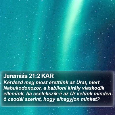 Jeremiás 21:2 KAR Bible Verse Image