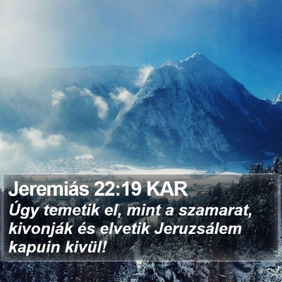 Jeremiás 22:19 KAR Bible Verse Image