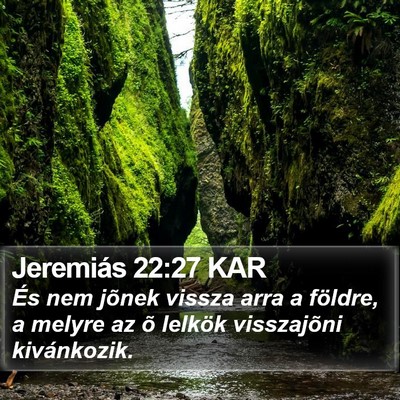 Jeremiás 22:27 KAR Bible Verse Image
