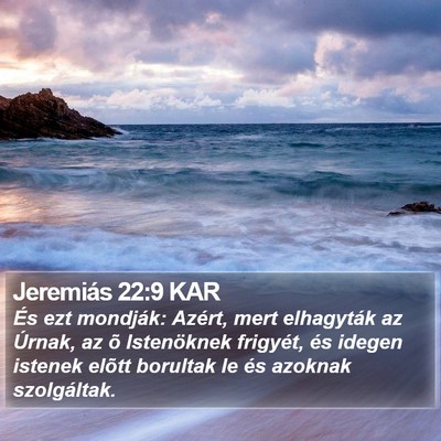 Jeremiás 22:9 KAR Bible Verse Image