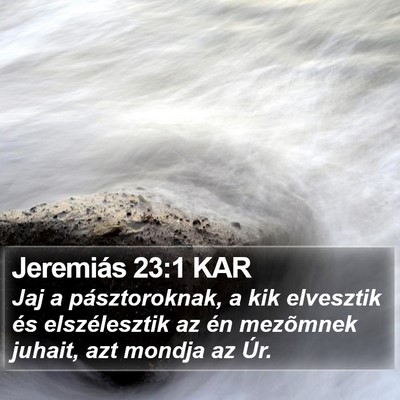 Jeremiás 23:1 KAR Bible Verse Image