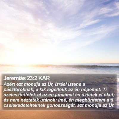 Jeremiás 23:2 KAR Bible Verse Image
