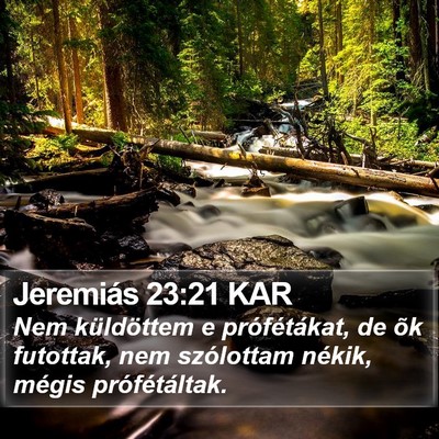 Jeremiás 23:21 KAR Bible Verse Image