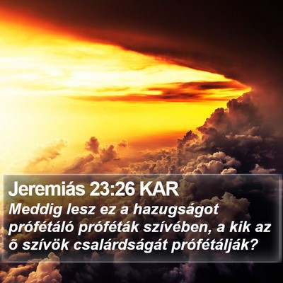 Jeremiás 23:26 KAR Bible Verse Image