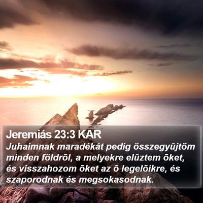 Jeremiás 23:3 KAR Bible Verse Image