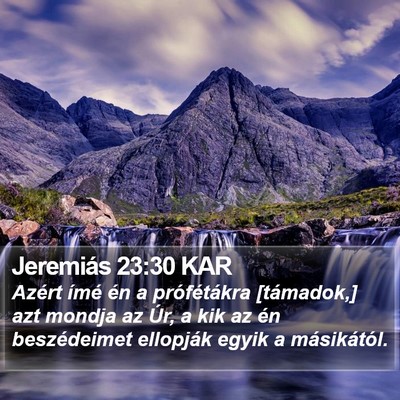 Jeremiás 23:30 KAR Bible Verse Image