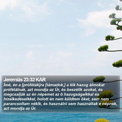 Jeremiás 23:32 KAR Bible Verse Image