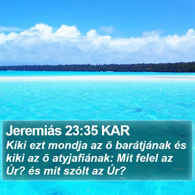 Jeremiás 23:35 KAR Bible Verse Image