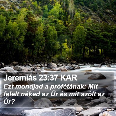 Jeremiás 23:37 KAR Bible Verse Image
