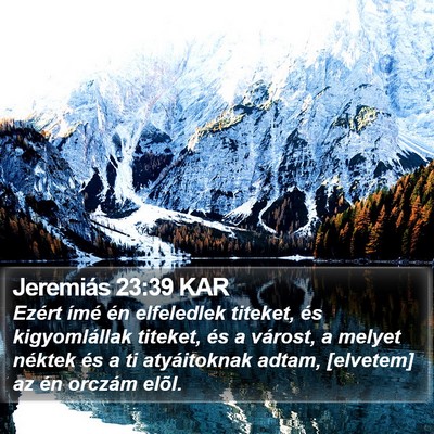 Jeremiás 23:39 KAR Bible Verse Image