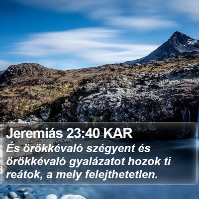 Jeremiás 23:40 KAR Bible Verse Image