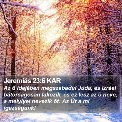 Jeremiás 23:6 KAR Bible Verse Image