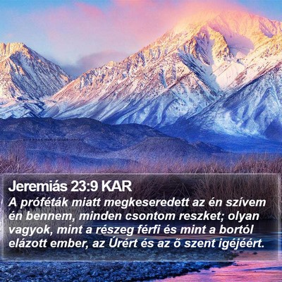 Jeremiás 23:9 KAR Bible Verse Image