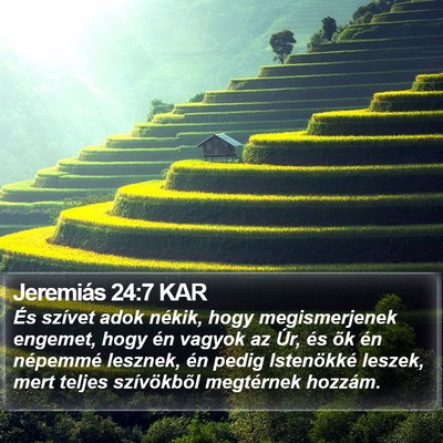Jeremiás 24:7 KAR Bible Verse Image
