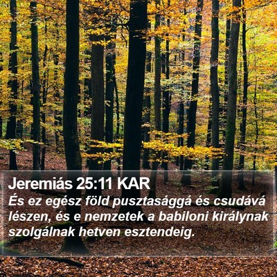 Jeremiás 25:11 KAR Bible Verse Image