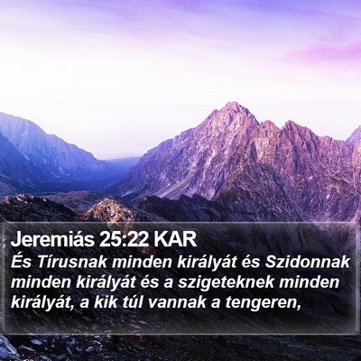 Jeremiás 25:22 KAR Bible Verse Image