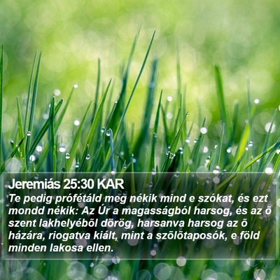 Jeremiás 25:30 KAR Bible Verse Image