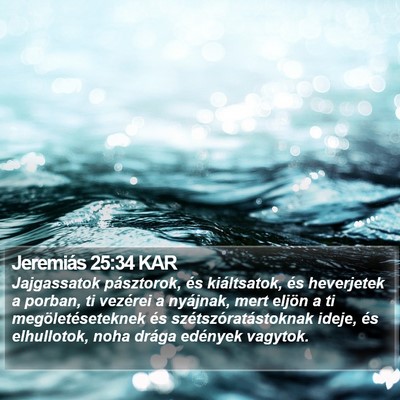 Jeremiás 25:34 KAR Bible Verse Image