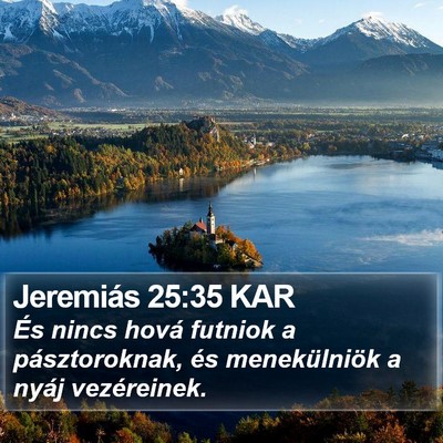 Jeremiás 25:35 KAR Bible Verse Image