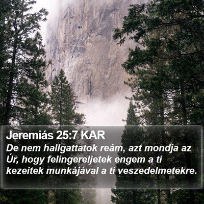 Jeremiás 25:7 KAR Bible Verse Image