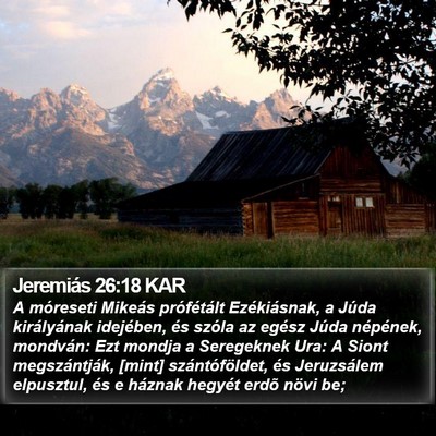 Jeremiás 26:18 KAR Bible Verse Image