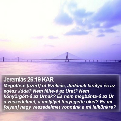 Jeremiás 26:19 KAR Bible Verse Image