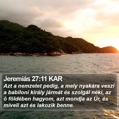 Jeremiás 27:11 KAR Bible Verse Image