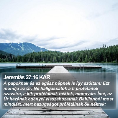 Jeremiás 27:16 KAR Bible Verse Image