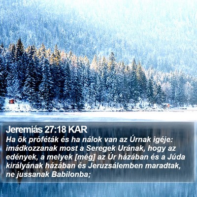 Jeremiás 27:18 KAR Bible Verse Image