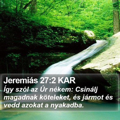 Jeremiás 27:2 KAR Bible Verse Image