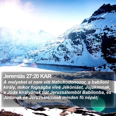 Jeremiás 27:20 KAR Bible Verse Image