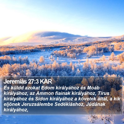 Jeremiás 27:3 KAR Bible Verse Image