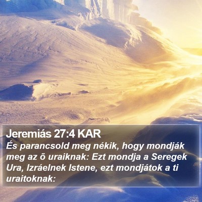 Jeremiás 27:4 KAR Bible Verse Image