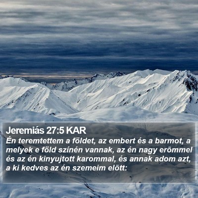 Jeremiás 27:5 KAR Bible Verse Image