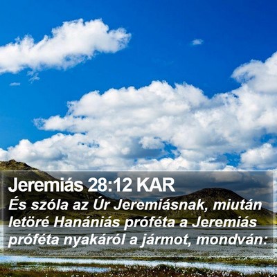 Jeremiás 28:12 KAR Bible Verse Image