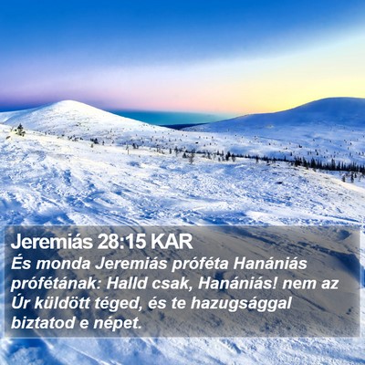 Jeremiás 28:15 KAR Bible Verse Image