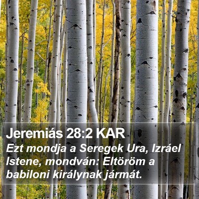 Jeremiás 28:2 KAR Bible Verse Image