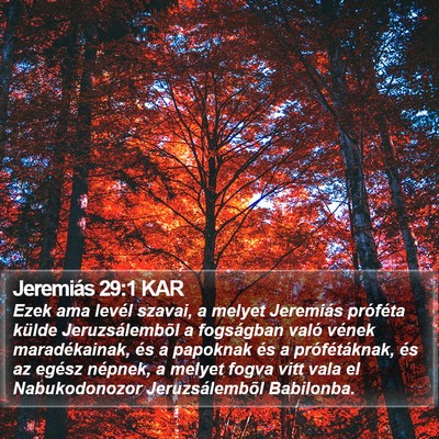 Jeremiás 29:1 KAR Bible Verse Image