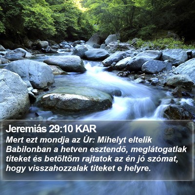 Jeremiás 29:10 KAR Bible Verse Image