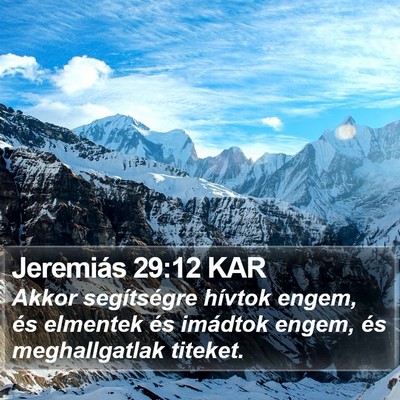 Jeremiás 29:12 KAR Bible Verse Image