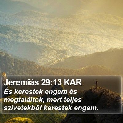 Jeremiás 29:13 KAR Bible Verse Image