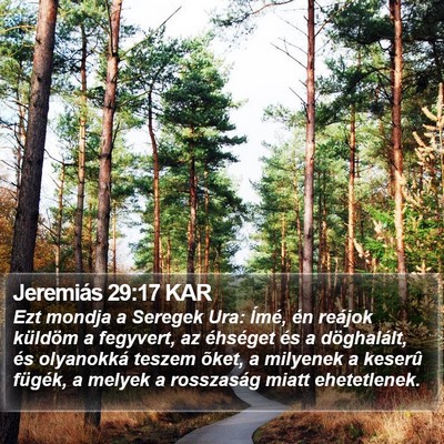 Jeremiás 29:17 KAR Bible Verse Image