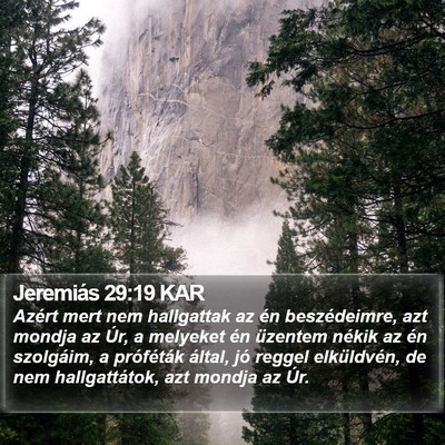 Jeremiás 29:19 KAR Bible Verse Image