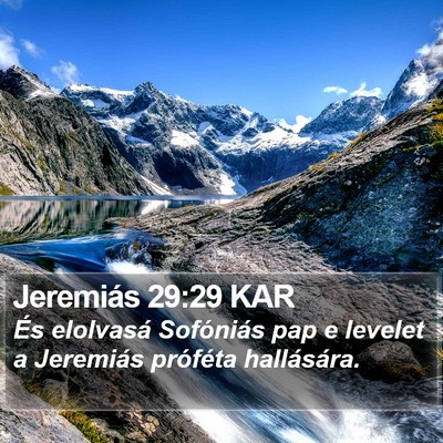 Jeremiás 29:29 KAR Bible Verse Image