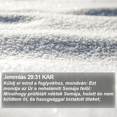 Jeremiás 29:31 KAR Bible Verse Image