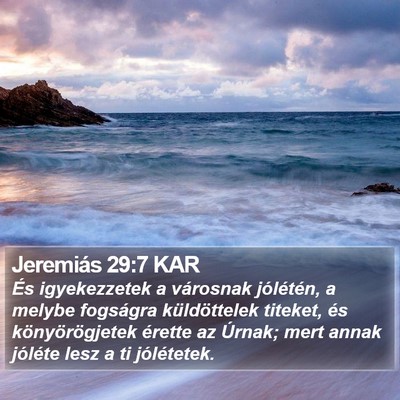 Jeremiás 29:7 KAR Bible Verse Image
