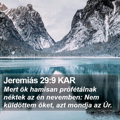 Jeremiás 29:9 KAR Bible Verse Image