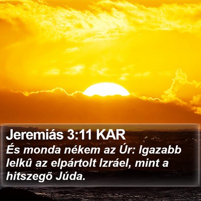 Jeremiás 3:11 KAR Bible Verse Image