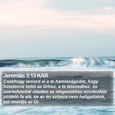Jeremiás 3:13 KAR Bible Verse Image