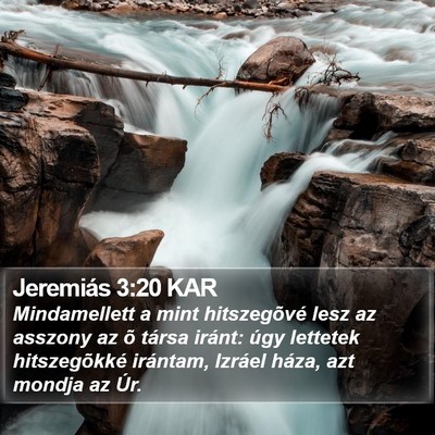 Jeremiás 3:20 KAR Bible Verse Image